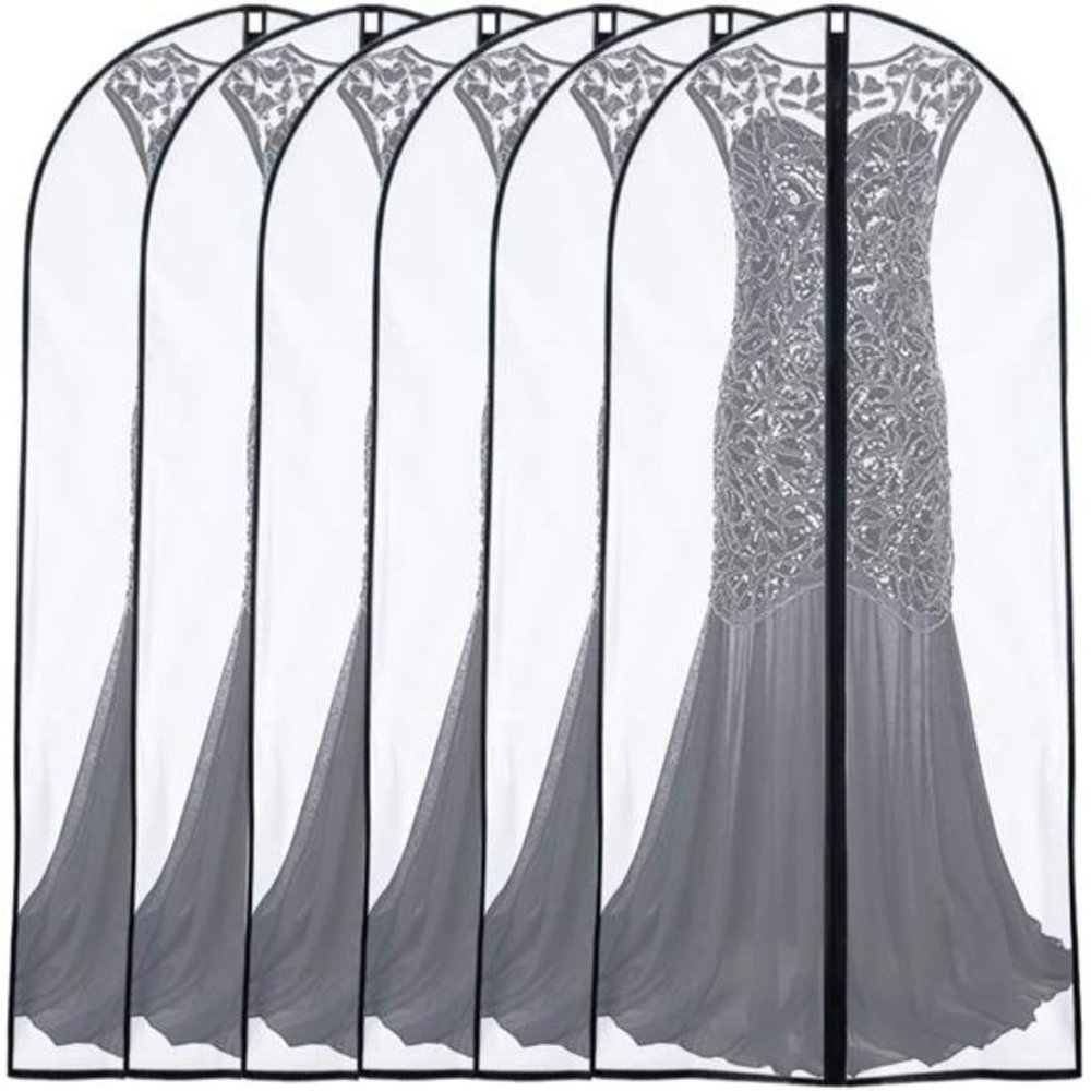Garment Bags Cover for Storage 24''x60 '' (Set of 6)Foldable Washable Dress Bags